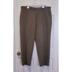 George Khaki Chino Pants‎ Mens 40x30 Beige Half Elastic Waist Straight Cotton